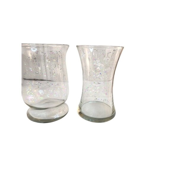 Clear Glass Flower Gathering Vase Elegant Design 8" Tall 4.5" Top Diameter For H - Picture 9 of 10